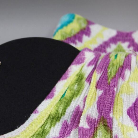 Aéropostale Mini Skater Skirt Green Blue Purple Aztec Elastic Waist Size XS - Picture 7 of 7